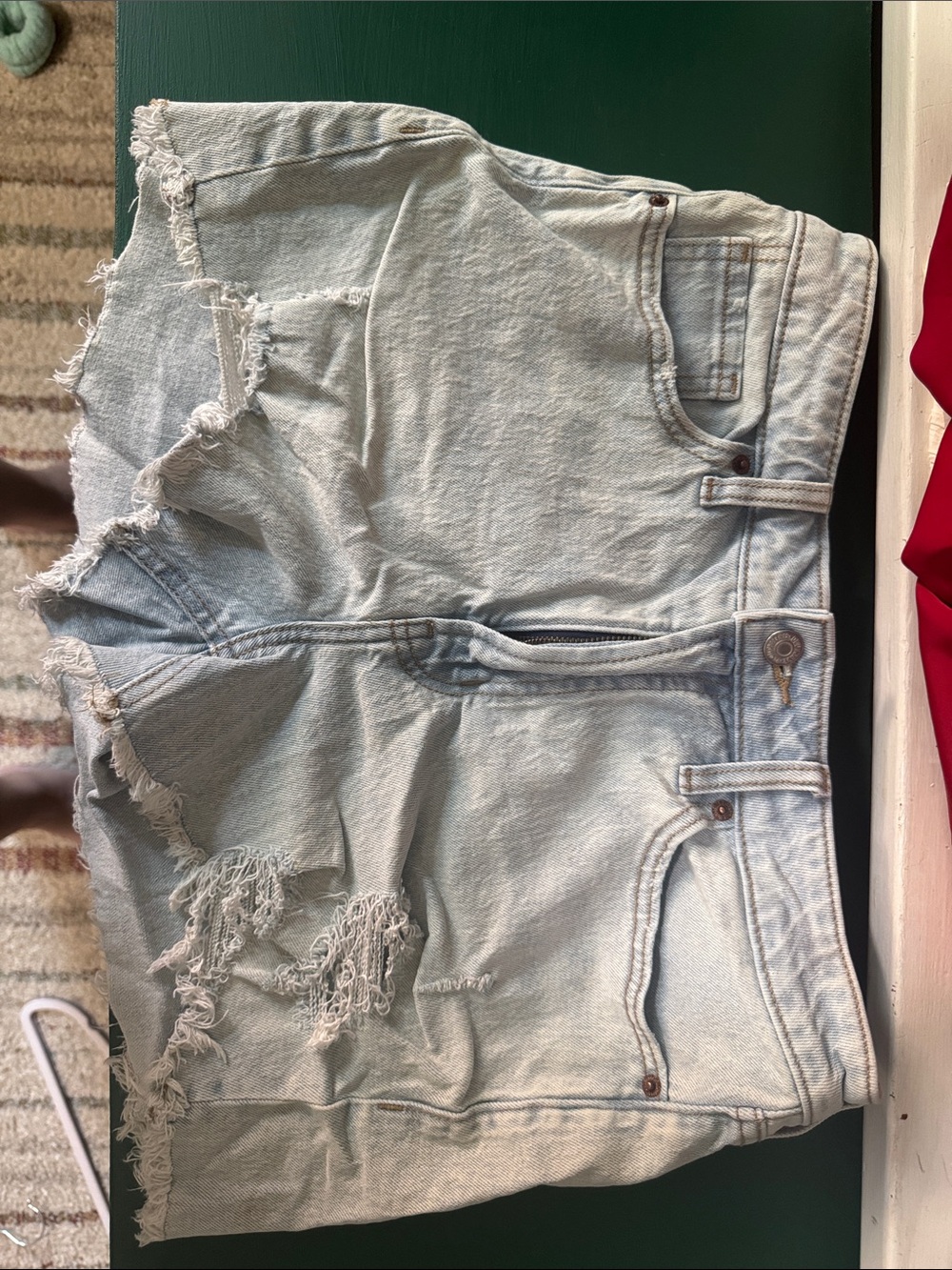 Old Navy Light Blue Distressed Denim Shorts